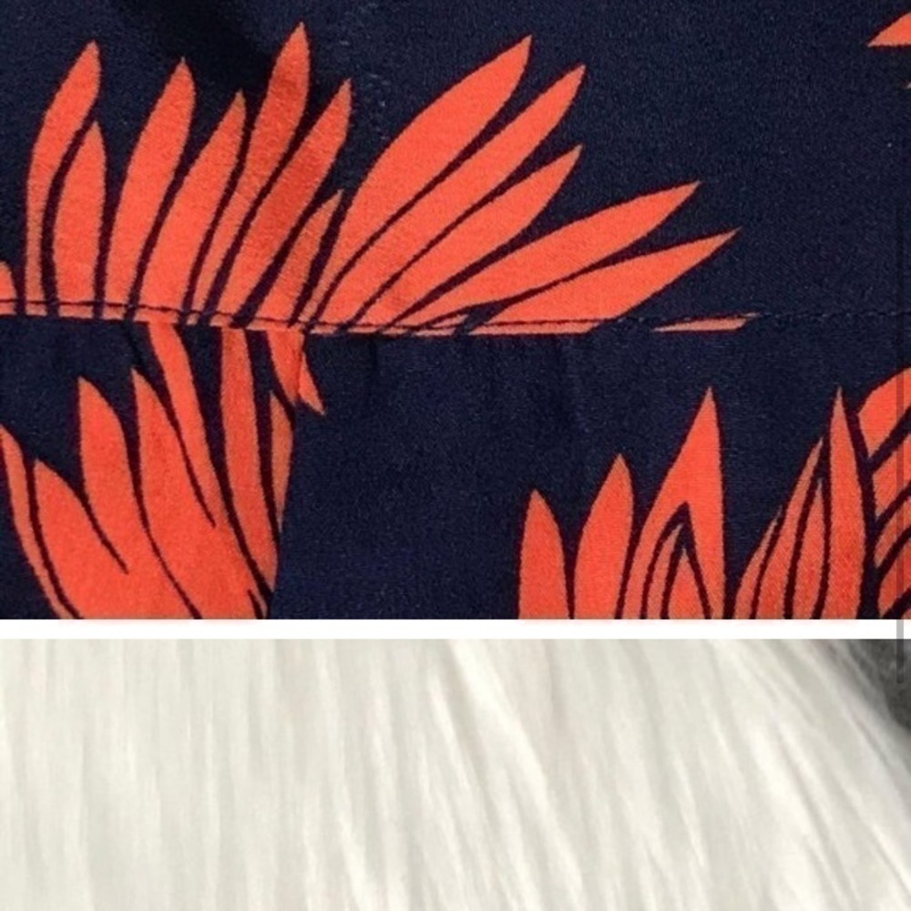 NWOT Anthropologie Band of Gypsies floral print skater skirt Size s orange Blue - Picture 3 of 6